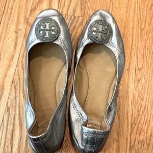 Tory Burch Minnie ballet flat in pewter